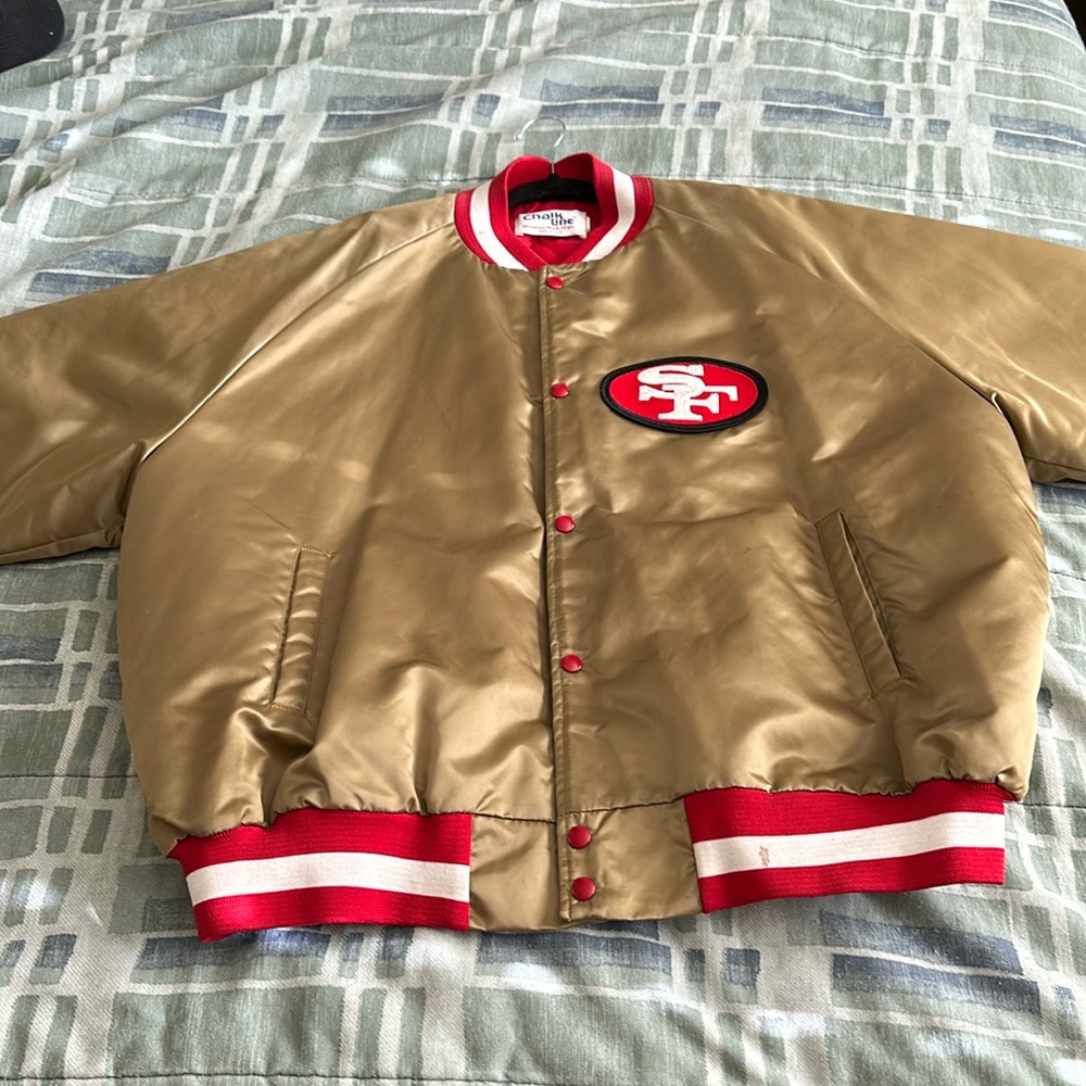 Men’s Vintage 80s San Francisco 49er Chalkline Jacket XXXL made in usa